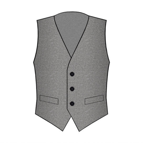 Milano Vest - Drago - Wool - Light-Grey