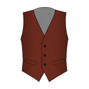 Messina Vest - Pontoglio - Cotton - Red